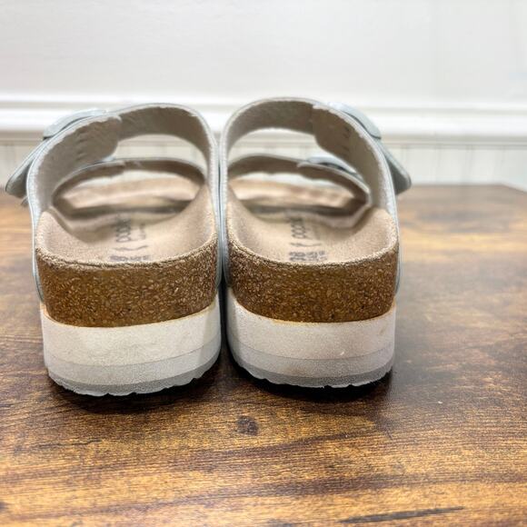 Birkenstock Papillio Womens Size 7 EU 38 Narrow Arizona Sandals Metallic Mineral - Picture 15 of 16